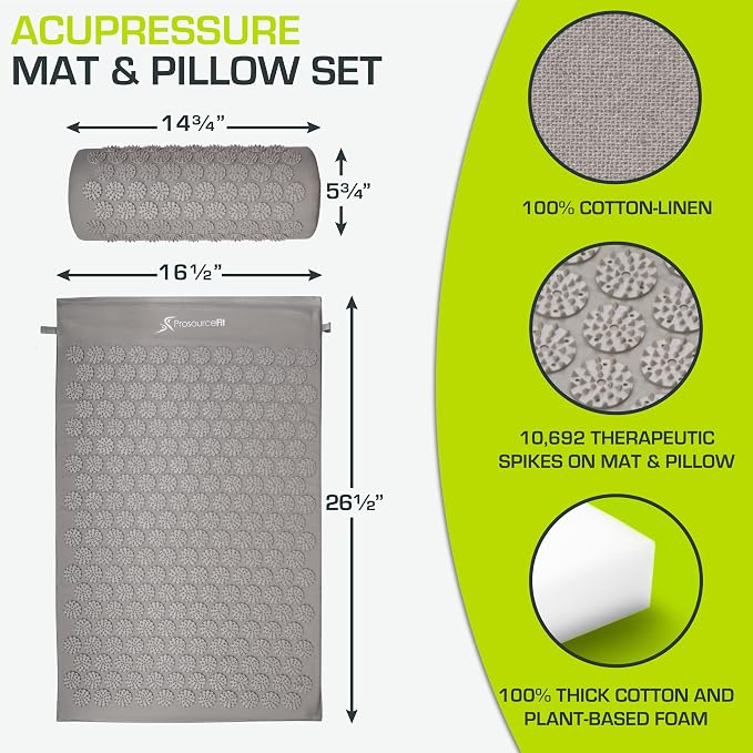 ProsourceFit Acupressure Mat and Pillow Set - Image 2