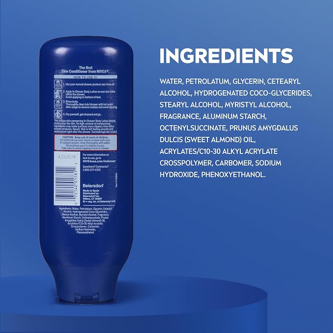 NIVEA Nourishing In Shower Lotion, Water Activated In Shower Moisturizer - Image 6