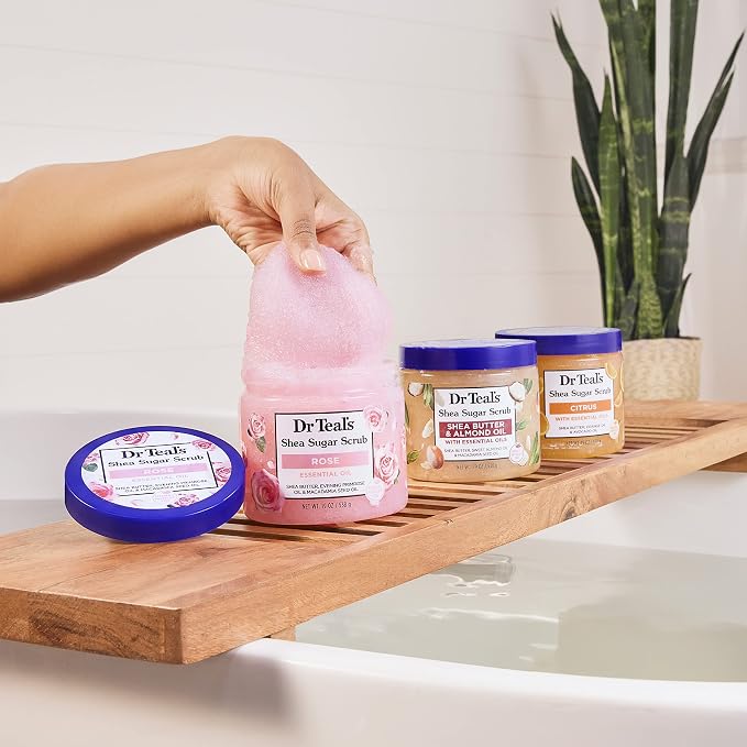 Dr Teal's Shea Sugar Scrub Trial Pack, Shea Butter, Citrus 19 oz - Image 9