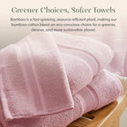 Springtree Home Luxury Bamboo Rayon Bath Towel Set 6 Piece Set | 35% Bamboo - Image 6