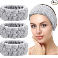 Chuangdi 3 Pieces Spa Headband for Women Facial Makeup Headband Soft Terry by Chuangdi