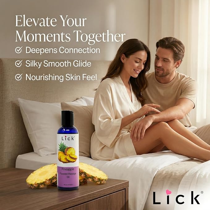 Lick Pineapple Flavored Massage Oil – Sweet Tropical Edible Massage Oil - Image 7
