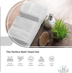 100% Cotton Bath Towel Set of 12-4 Bath Towels, 4 Hand Towels, 4 Wash Cloths - Image 3