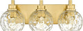 Bathroom Light Fixtures Over Mirror, 3-Light Brushed Gold Vanity Light by Metwet