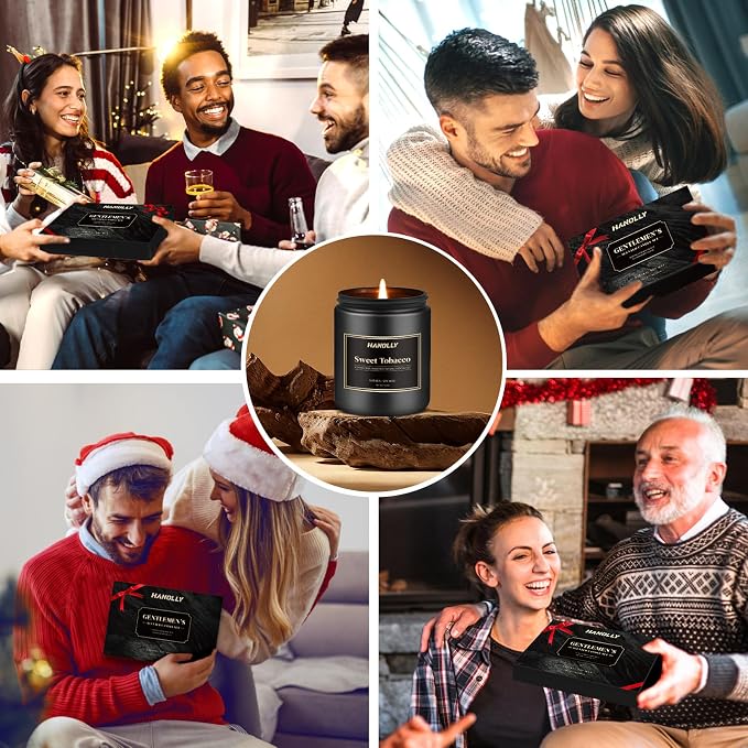 Mens Scented Candle Gift Set, 6 Pack Candles - Image 2