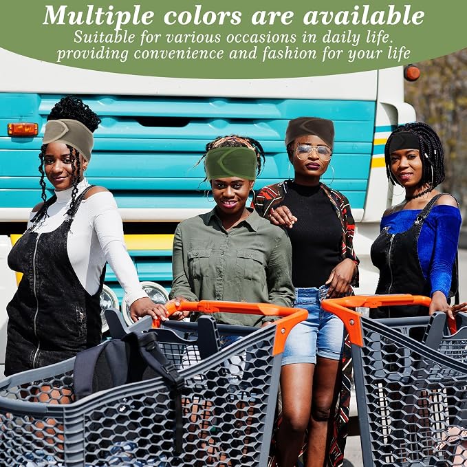 CIATBYYJ 4Pcs Mesh Hair Wraps for Black Women Adjustable Soft Meshs Head Wraps - Image 6