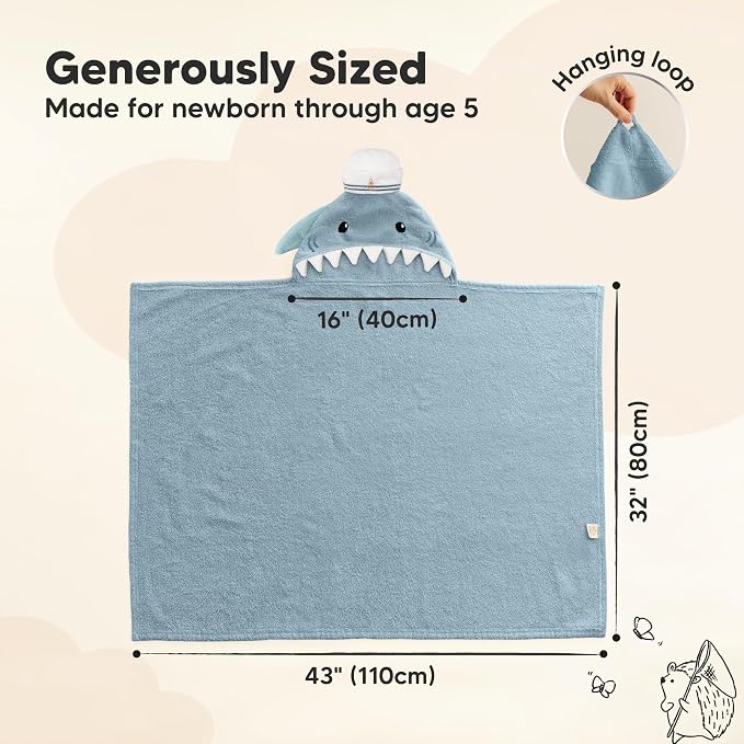 KeaBabies Organic Baby Towel - Image 2