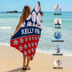 Personalized Beach Towel With Name, Custom Beach Towel with Text, Customized - Image 6