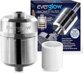 EVERGLOW High-Output Shower Filter, 100% Removes Chlorine, Moisturizes Dry by Unknown