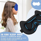Kids Sleep Mask Eye Mask: 3D Contoured Cup Sleeping Masks, Blindfold - Image 6