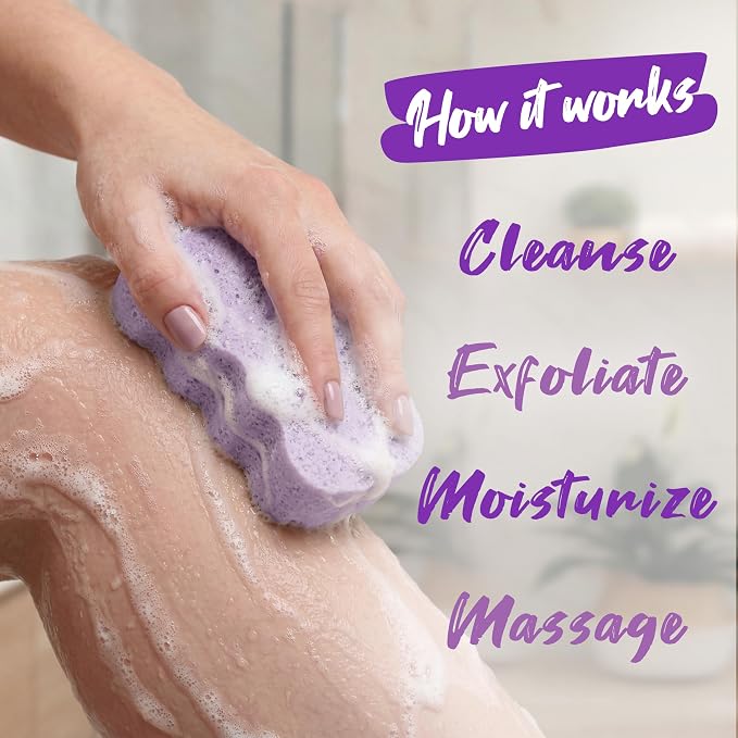 Spongeables Body Wash in a 20+ Wash Sponge, Acai Berry - Image 4