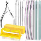 FANDAMEI Nail Care Set, Nail Files 100/180, Nail Buffer Block, Cuticle Tools by FANDAMEI
