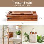 Teak Bathtub Tray | Adjustable Width Tray - Image 5