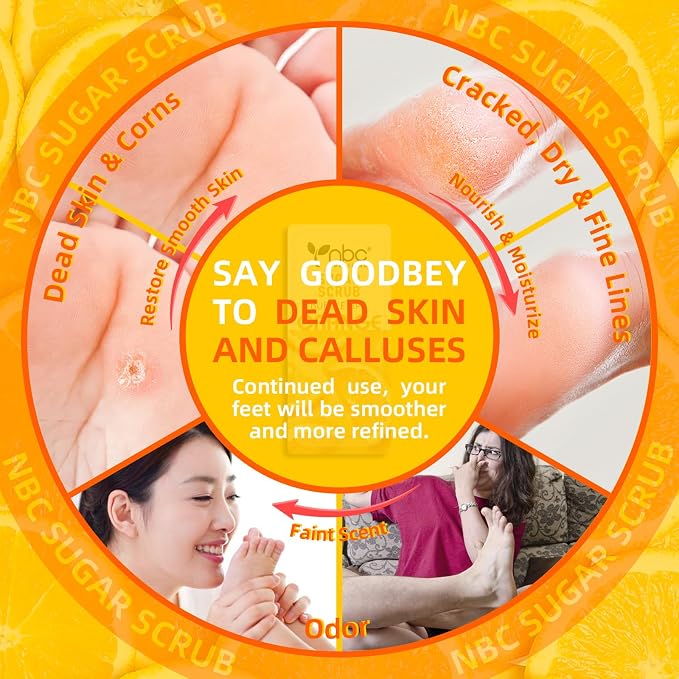 Foot Exfoliating, Sugar Scrub, Dead Skin Remover - Image 2