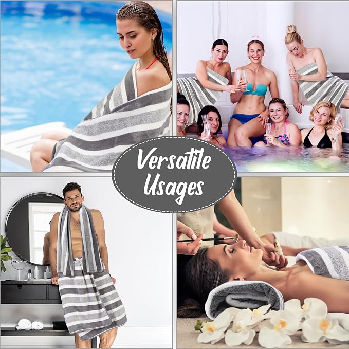 SmoothNovelty 16 Pack Microfiber Bath Towels Bulk 27'' x 60'' Oversized Size - Image 7
