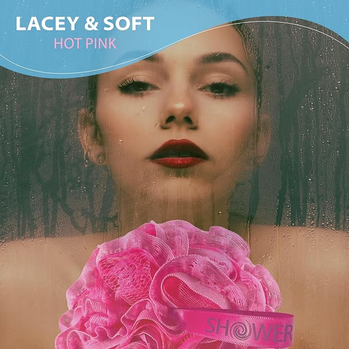 Loofah-Bath-Sponge Hot-Lacey-Mesh // 4-Steamy-Lace-Colors by Shower Bouquet / - Image 2