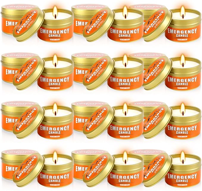 24+Hour Candle Set 24 Pack 2.8oz, Emergency Candles - Image 3