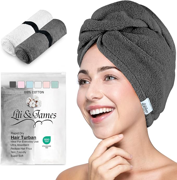 Cotton Towel Wrap for Women/Kids | Quick Dry, Soft & Absorbent 420-GSM Wrap by LiliJames