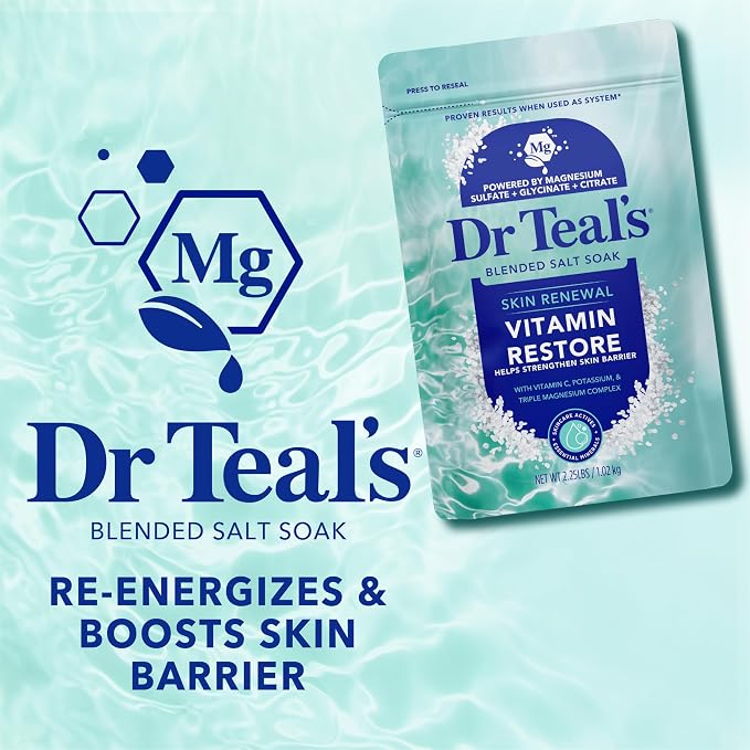 Dr Teal's Skin Renewal Vitamin Restore Blended Salt Soak, 2.25 lb - Image 3