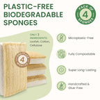 Natural Kitchen Sponges – Eco-Friendly, Compostable Dish Sponges – Loofah & - Image 2