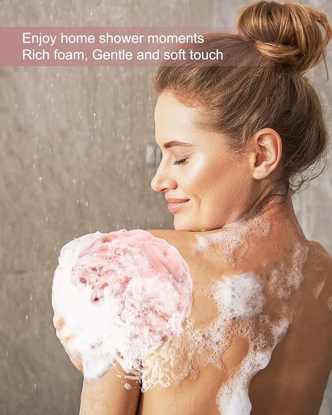 MTDLYICE Loofah Sponge, XXL Large Loofah 100g 4 Pack, Bath Sponge Soft Mesh - Image 5