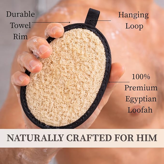 CraftsOfEgypt 4-Pack Natural Egyptian Loofah Exfoliating Body Scrubber Sponges - Image 6