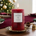 Aroma Naturals Holiday Orange, Clove and Cinnamon Essential Oil Scented Pillar - Image 5
