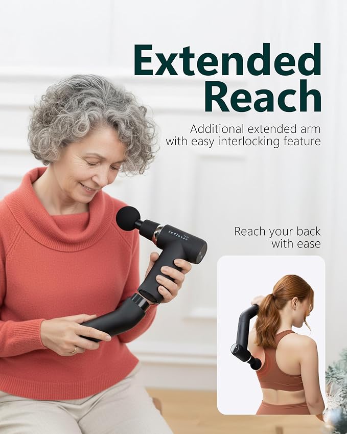 Massage Gun with Detachable Extension Handle - Image 2