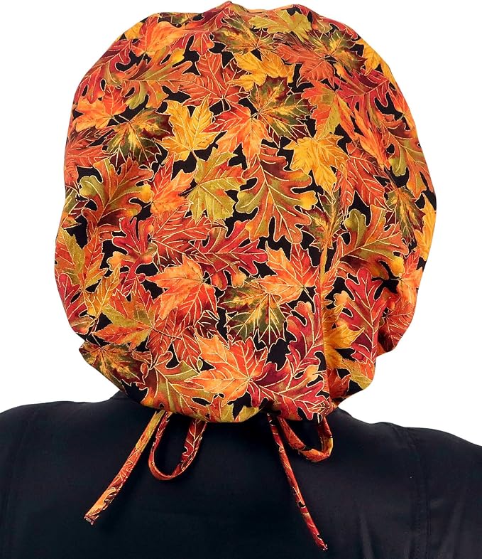 Sparkling EARTH Banded Bouffant Surgical Scrub Ponytail Working Caps and - Image 4
