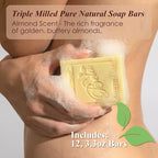 BELA Almond Soap 3.3 OZ Pack of 12, French Triple Milled Bar Soap - Image 2