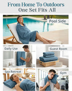 Casa Platino 8 Pcs 100% Cotton Luxury Towel Set - Image 7