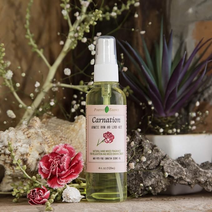 Carnation Linen & Room Spray, Natural Aromatic Bathroom Spray Made - Image 2