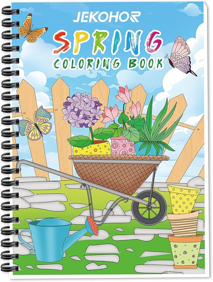 Jekohor Spring Theme Adult Coloring Book by Jekohor