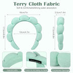 Ztomine Spa Headbands, Terry Cloth Headband Face Wash Headband Combo Pack - Image 6