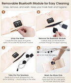 MUSICOZY 3D Silk Bluetooth Sleep Mask Headphones, Mulberry Silk Eye Mask - Image 6