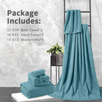 8 Piece Bathroom Towel Set |2 Oversized Large Bath Towels Sheet, 2 Hand Towels - Image 7