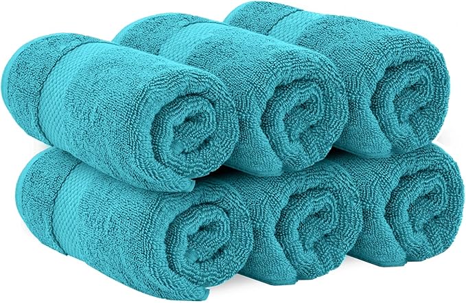 White Classic Luxury Aqua Hand Towels - Image 3