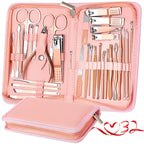 Manicure Set Pedicure Kit Womens Nail Clippers Set 32 in 1 Professional by KV.YSHQLNE
