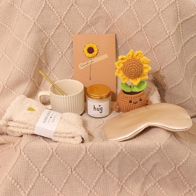 Women's Birthday Self-Care Gift Basket, Sunflower-Themed Sunshine Gift Sunshine - Image 3