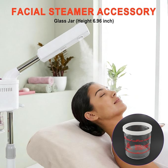 Elitzia Accessories Transparent Glass Steamer Jar Spare Parts of Facial Steamer - Image 2