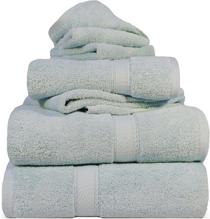 SUPERIOR Egyptian Cotton Pile 6 Piece Towel Set, Includes 2 Bath, 2 Hand - Image 2