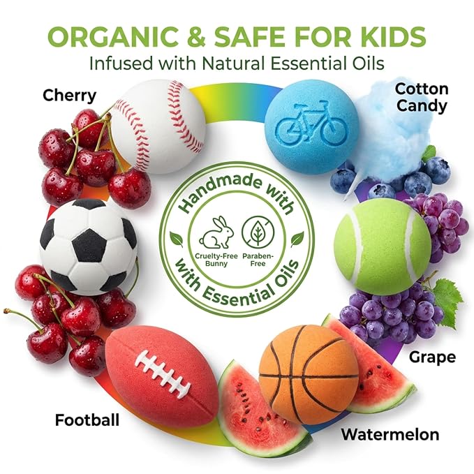 Bath Bombs for Boys with Toys Inside W/Flash Cards - Image 4