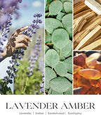AOOVOO Lavender Amber Candles - 9 oz Scented Candles - Image 4