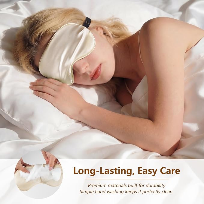Sleep Mask Silk Eye Mask for Men Sleeping Mask, Adjustable Elastic Strap for - Image 5