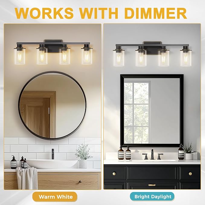 L LOHAS LED 4 Light Bathroom Light Fixtures, Vanity Lights - Image 6