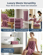 LANE LINEN 100% Cotton Large Bath Towels Set of 4 - Image 8