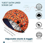 2 Pack Satin Lined Bouffant Scrub Caps - Image 2
