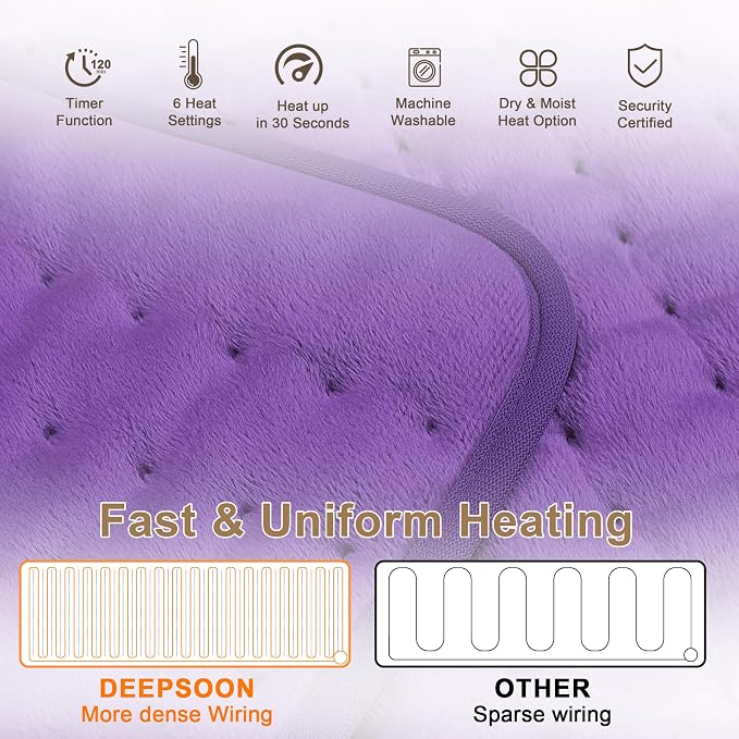Deepsoon Heating Pad, Electric Heating Pads - Image 8