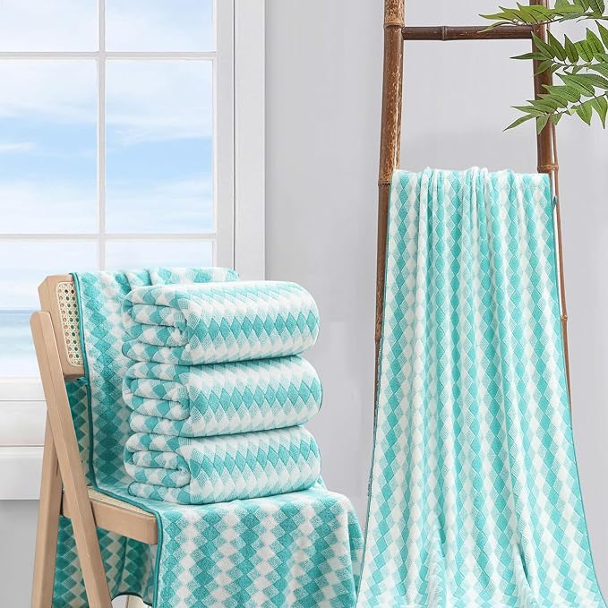 4 Piece Extra Large Bath Towel Set Oversized Bath Sheet 35"x70" Bathroom Towel - Image 5
