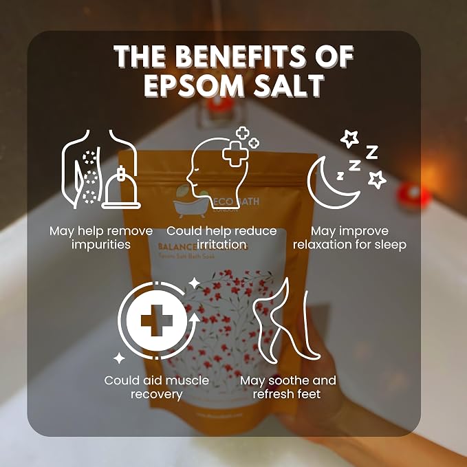 Eco Bath London Balance and Calming Epsom Salt Bath Soak – Pouch 2.2 LB | Made - Image 4